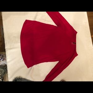 Red long sleeved shirt